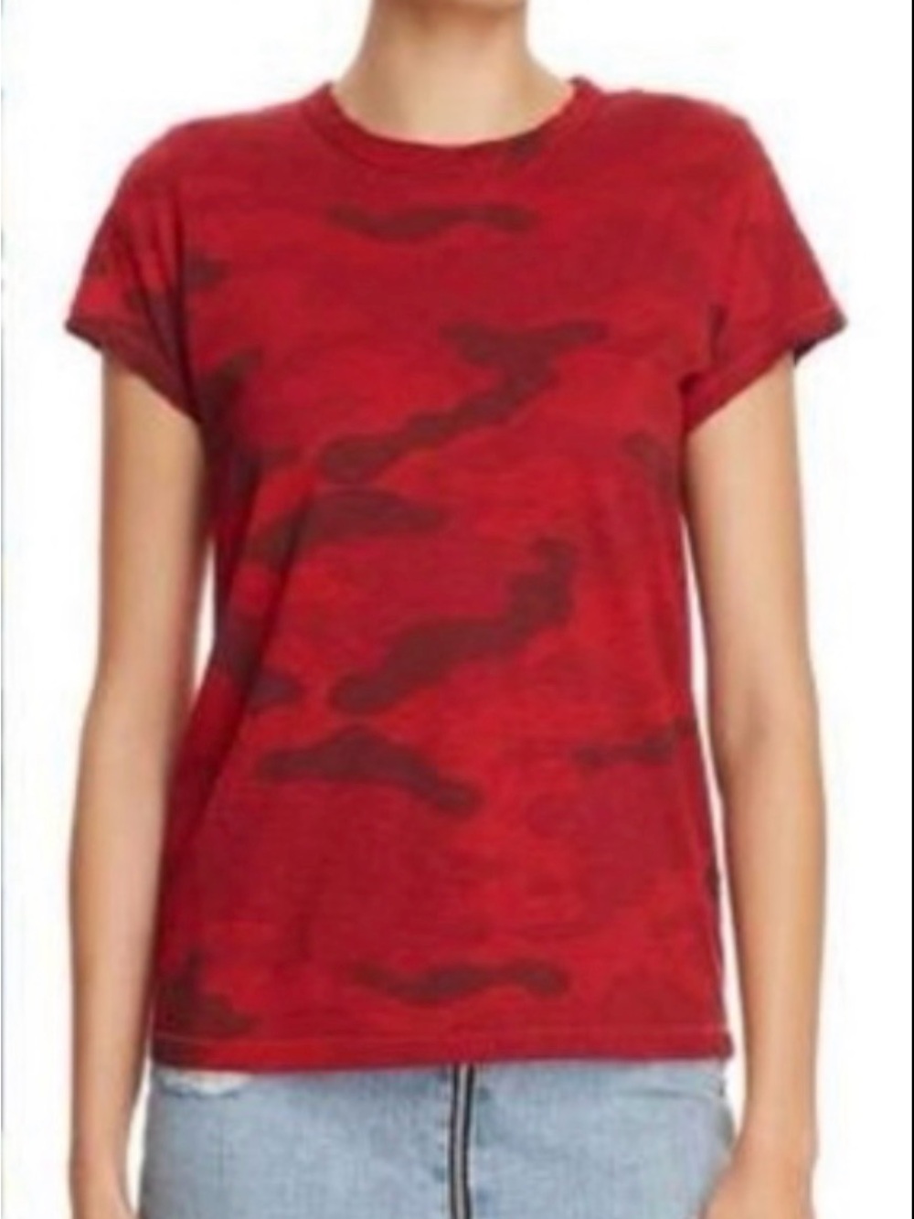 rag & bone Red Camouflage T-Shirt